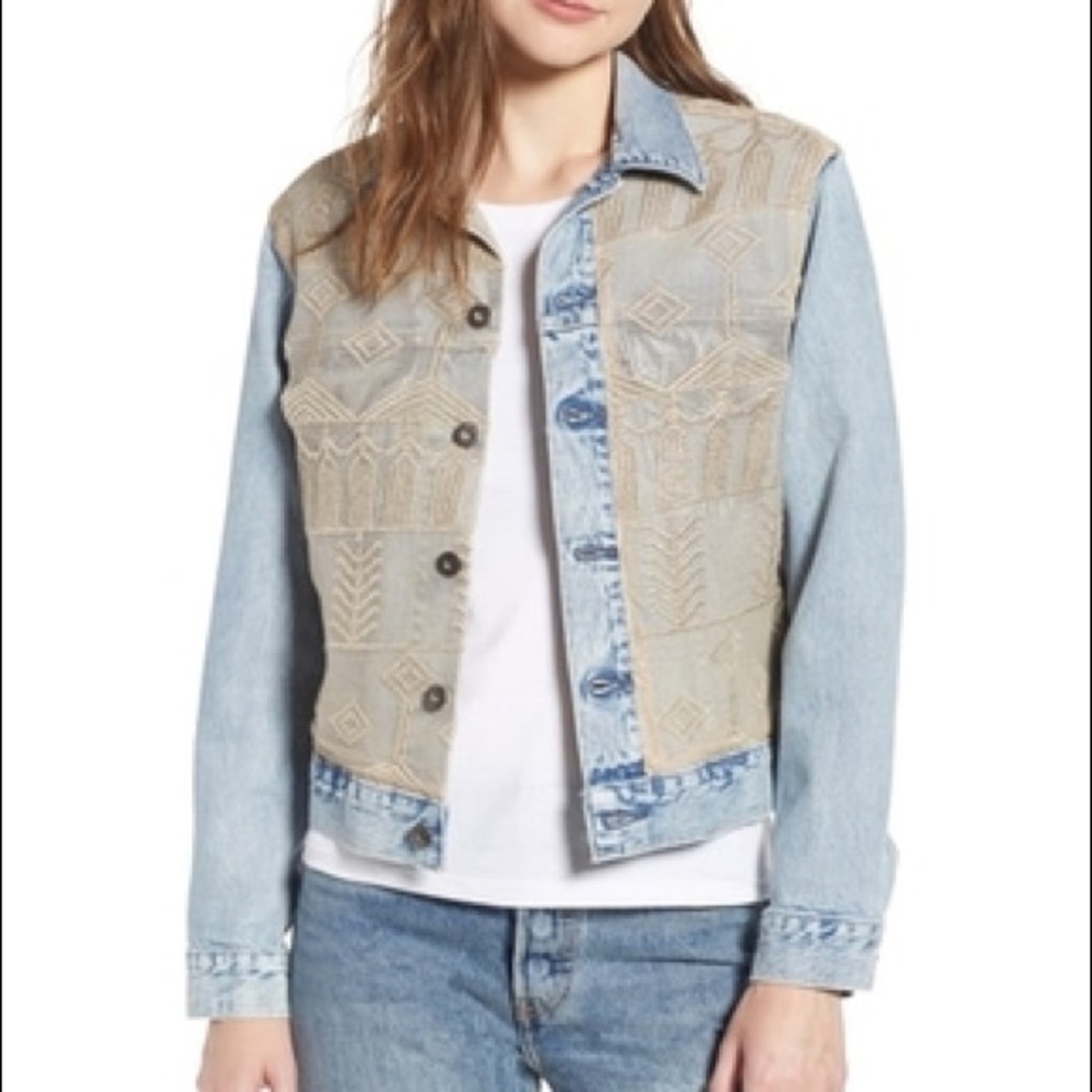 NWT LEVI'S French Tulle Boyfriend Trucker Jacket